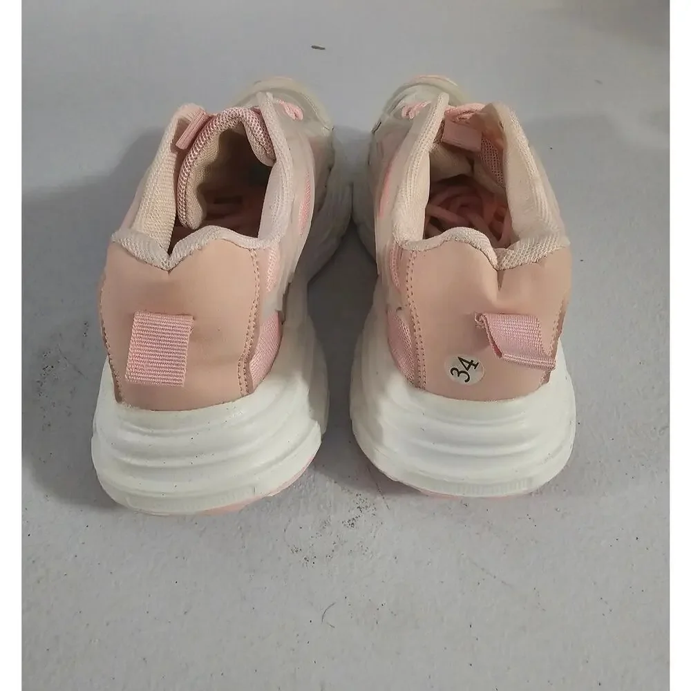 NWOB Girls Lightweight Lace-up sneakers size EU34 UK2 US 3